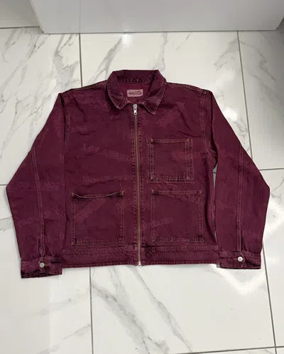 Pre-owned Stussy Sample  X Lance Mountain Worldwide Work Jacket Size L In Pink