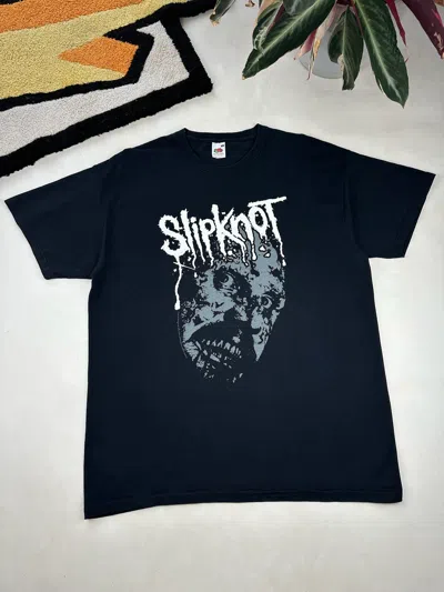 Pre-owned Band Tees Vintage Slipknot T-shirt Horror Face In Black