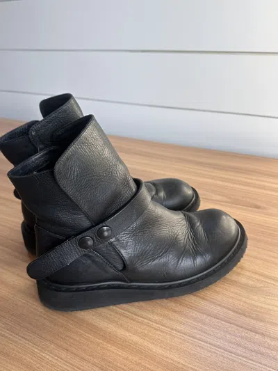 Pre-owned Rick Owens Aw10 Gleam Snap Boots In Black