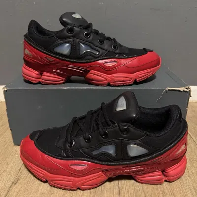 Pre-owned Raf Simons Adidas  Ozweego 3 Black Scarlet Red 10.5 Da8775 Shoes