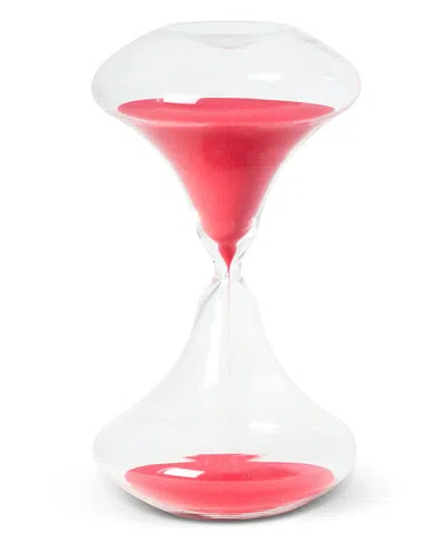 Bey-berk Hand Blown 45 Minute Sand Timer In Transparent