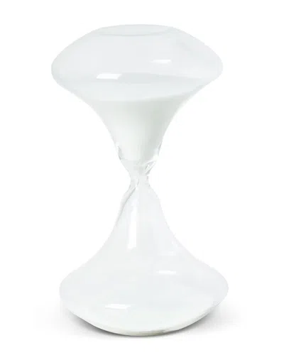 Bey-berk Hand Blown 45 Minute Sand Timer In White