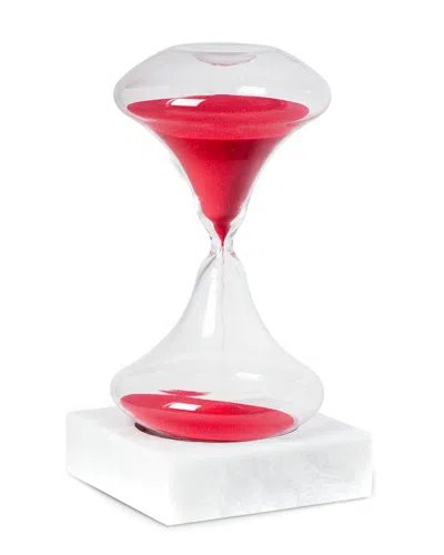 Bey-berk Hand Blown 45 Minute Sand Timer In Red