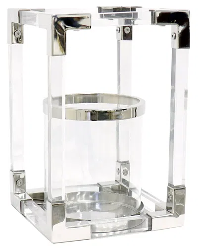 Pasargad Home Beacon Soren Lantern Clear Led Table Lamp In Transparent