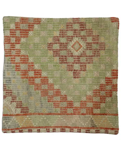 Pasargad Home Vintage Turkish Kilim Wool Pillow Case In Multi