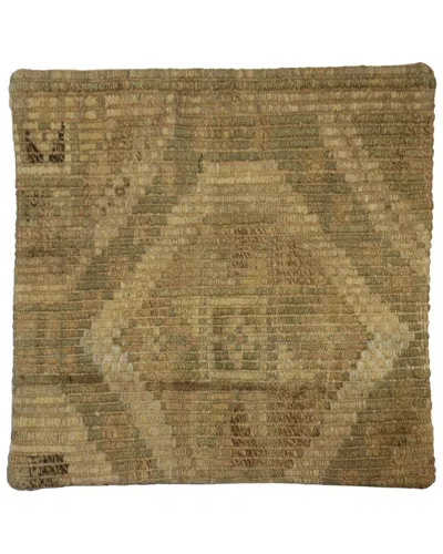 Pasargad Home Vintage Turkish Kilim Wool Pillow Case In Brown