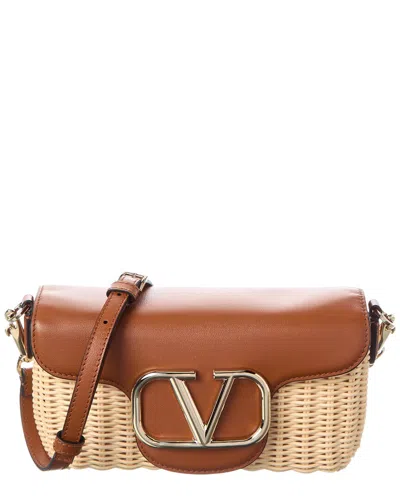 Valentino Vlogo Signature Crossbody Bag In Neutral