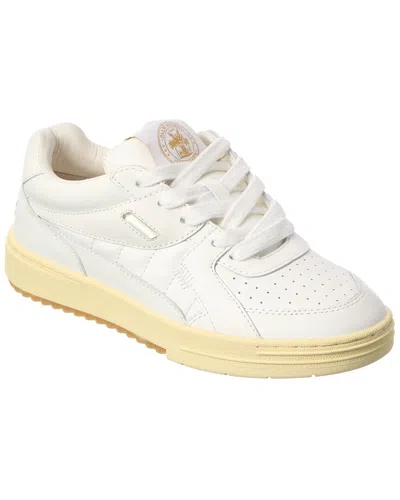 Palm Angels University Leather Sneaker In White