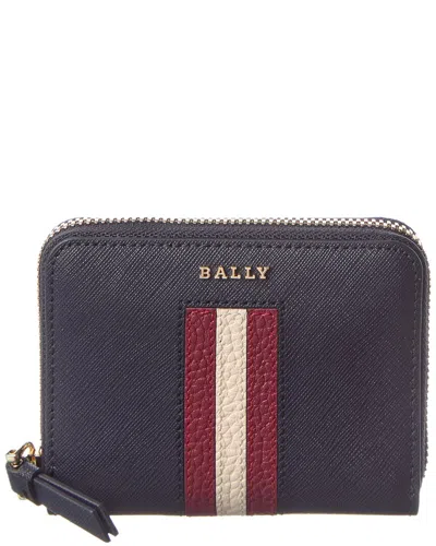Bally Saira Leather Coin Purse In Purple