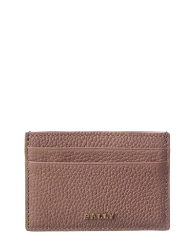 Bally Cynthia Leather Card Case In Neutral