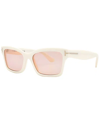 Tom Ford Mikel Pink Mirror Cat Eye Ladies Sunglasses Ft1085 25z 54 In Nude