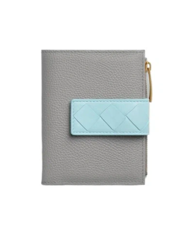 Bottega Veneta Tag Small Bi-fold Wallet In Gray