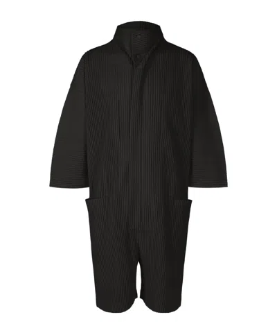 Issey Miyake Pleats Bottoms 3 Jumpsuit In Black