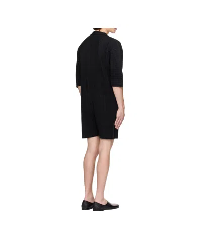 Issey Miyake Pleats Bottoms 3 Jumpsuit In Black