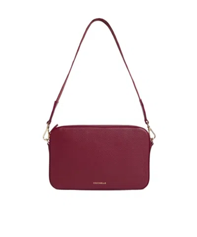 Coccinelle Textured Strap Shoulder Bag In Blue