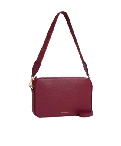 Coccinelle Textured Strap Shoulder Bag In Blue