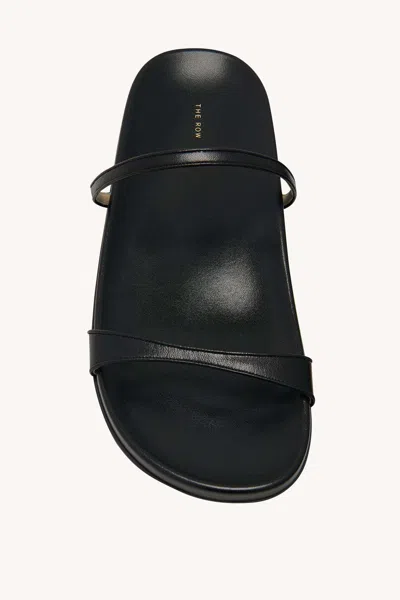 The Row Hugh Thin Strap Slide In Black