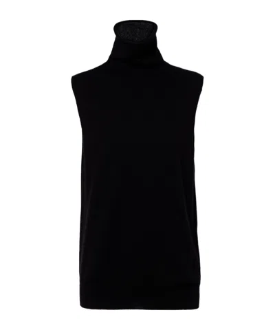 The Row Meritas Cashmere Turtleneck Sweater In Black