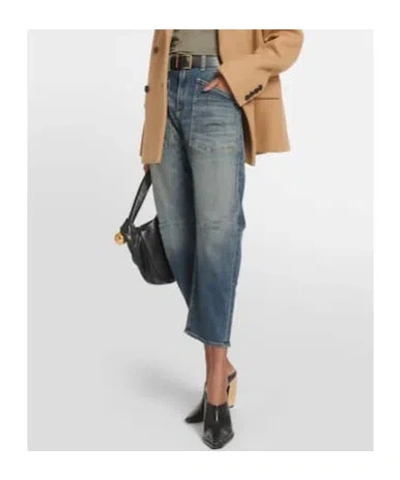 Nili Lotan Shon Barrel-leg Jeans In Blue