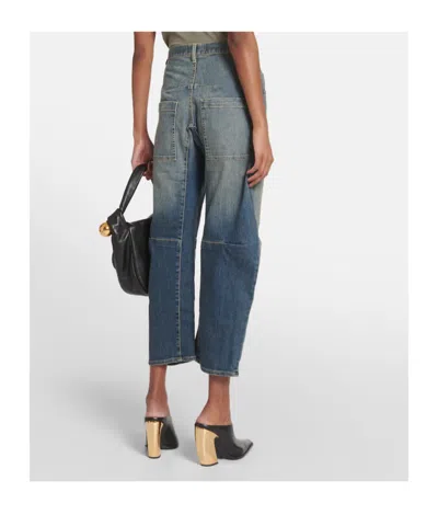Nili Lotan Shon Barrel-leg Jeans In Blue