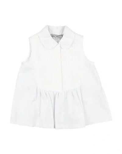 Simonetta Toddler Girl Top White Size 4 Cotton, Polyester In Gray