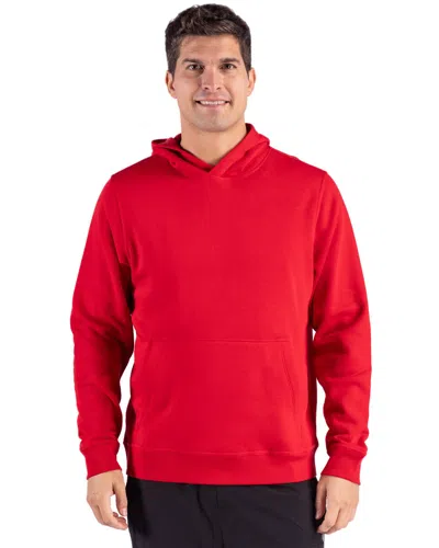 Clique Drive Recycled Unisex Pullover Hooded Sweatshirt In Red