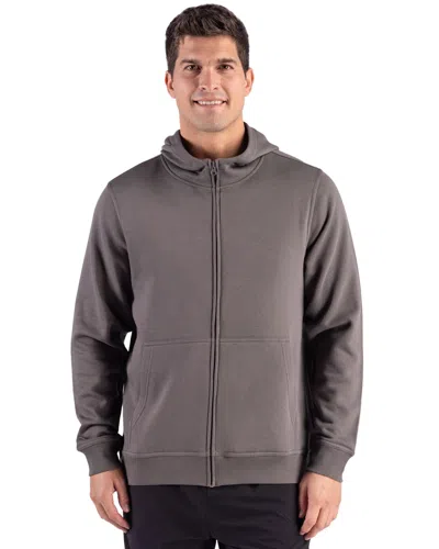Clique Drive Recycled Unisex Full Zip Hooded Sweatshirt In Gray