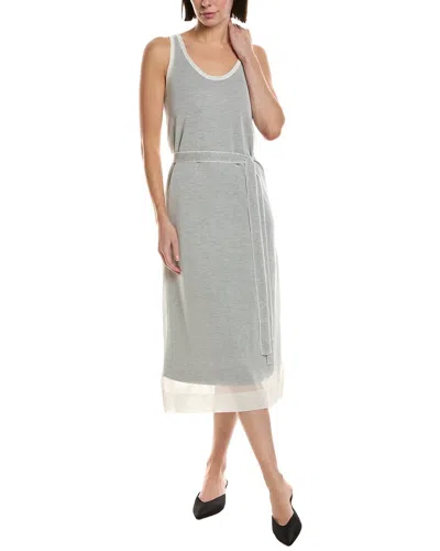 Proenza Schouler White Label Simmons Sheer Knit Midi Dress In Gray