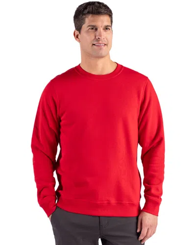 Clique Drive Recycled Unisex Crewneck Sweatshirt In Red