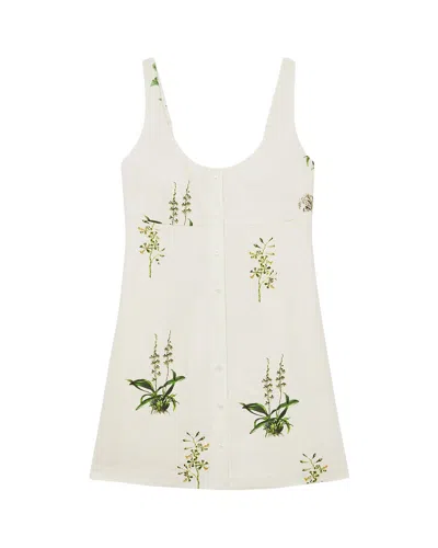 Reiss Dorethea Linen Dress In White