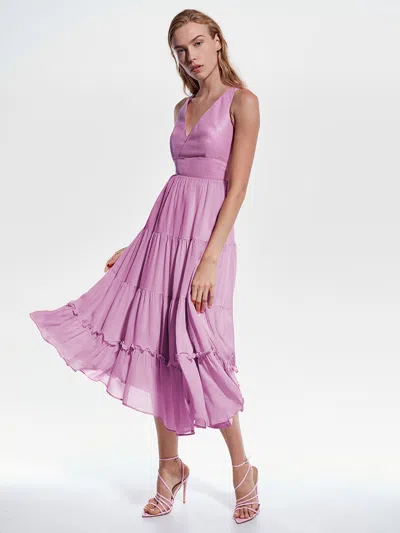 As By Df Clementine Recycled Leather Dress In Pink