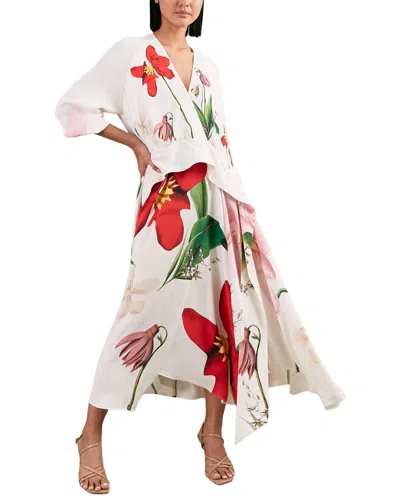 Reiss New York Botanical Garden Nola Waisted Maxi Dress In Multi