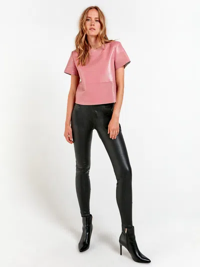 As By Df Awaken Recycled Leather Tee In Pink