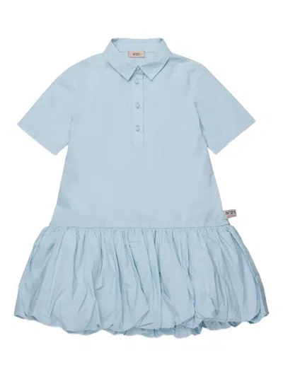 N°21 Ruffled Dress In Blue