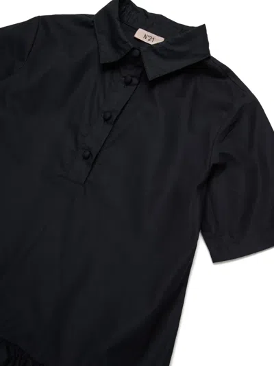 N°21 Ruffled Casual Dress In Black