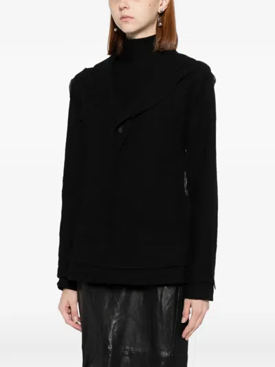 Yohji Yamamoto Wool Gauze Layered Blazer In Animal Print