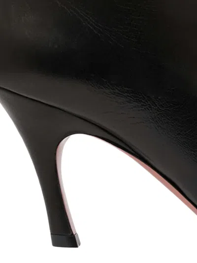 Amina Muaddi 80mm Jamie Pointed-toe Ankle Boots In Black