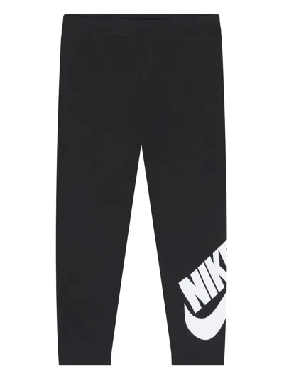 Nike Logo-print Leggings In Black