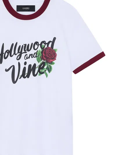 Amiri Rose Ringer T-shirt In White