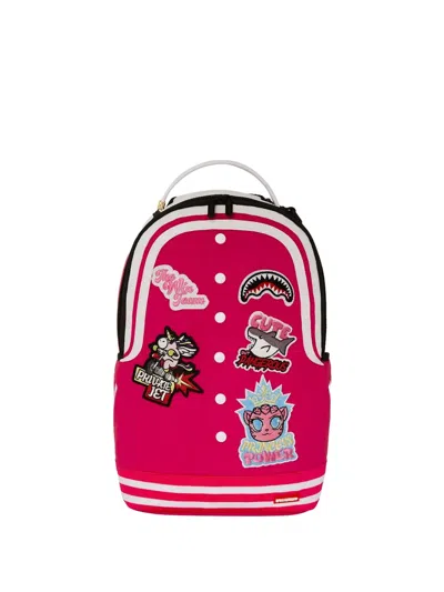 Sprayground Varsity Dlx Appliqué-details Backpack In Orange