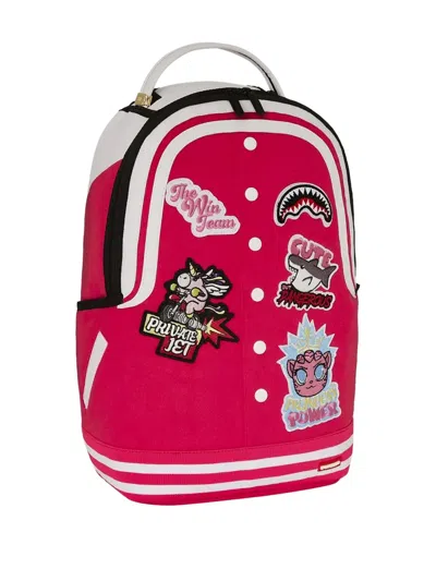 Sprayground Varsity Dlx Appliqué-details Backpack In Orange