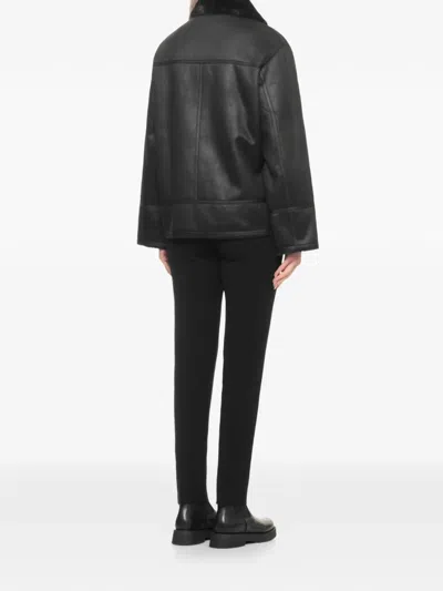 Betta Corradi Faux-fur Collar Zip-up Jacket In Brown