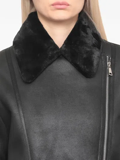 Betta Corradi Faux-fur Collar Zip-up Jacket In Brown