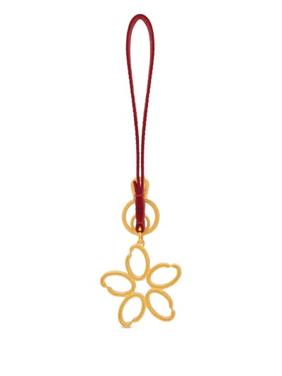 Oscar De La Renta O Flower Keyring In Gold