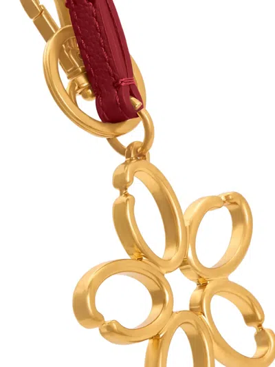 Oscar De La Renta O Flower Keyring In Gold