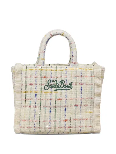 Mc2 Saint Barth Mini Vanity Fringed Tote Bag In Purple