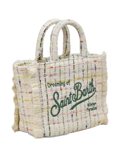 Mc2 Saint Barth Mini Vanity Fringed Tote Bag In Purple