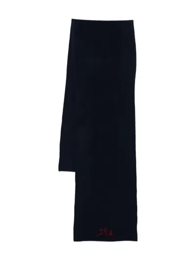 Apc Jesse Embroidered Logo Scarf In Black