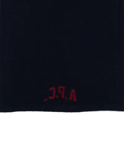 Apc Jesse Embroidered Logo Scarf In Black