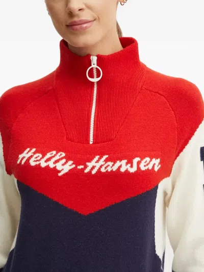 Helly Hansen Half-zip Logo Sweater In Blue